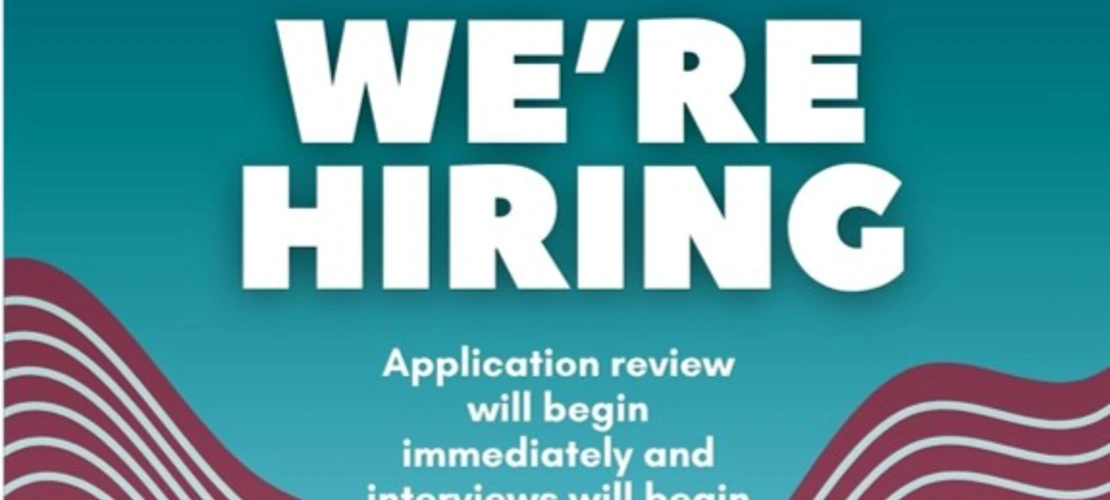 a teal flyer announces "Undergraduate Research Ambassadors: We're Hiring"