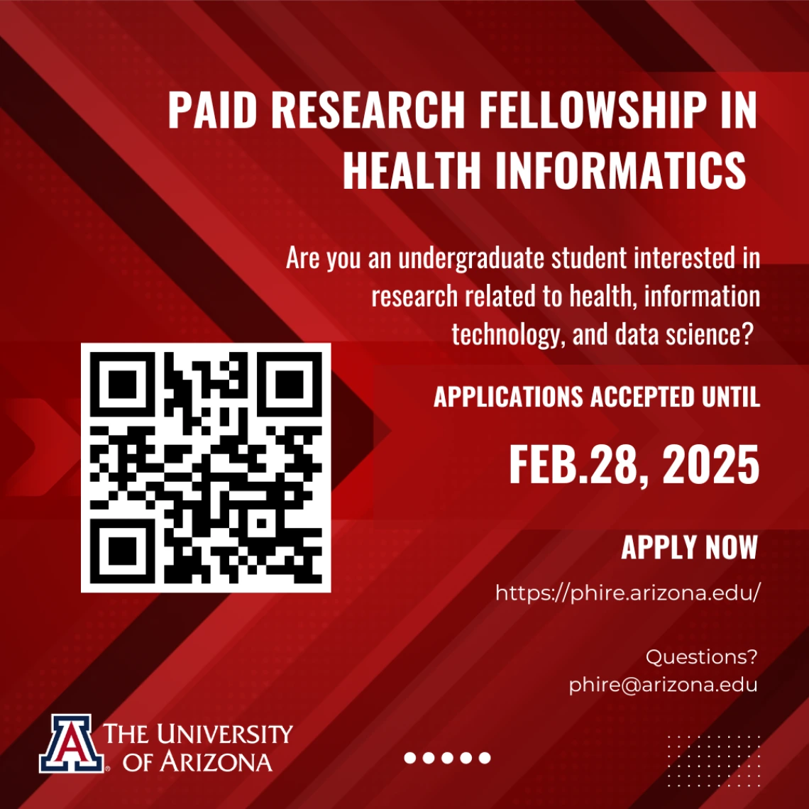 Paid research fellowship in health informatics applications accepted until Feburary 28th 2025