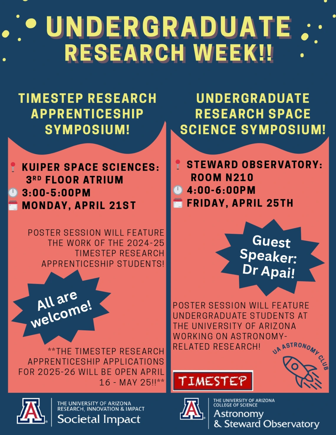 TIMESTEP Research Apprenticeship Symposium & Undergraduate Research Space Science Symposium