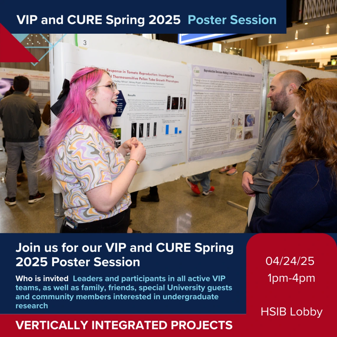 VIP and CURE Spring 2025 Poster Session April 24 2025 1-4pm