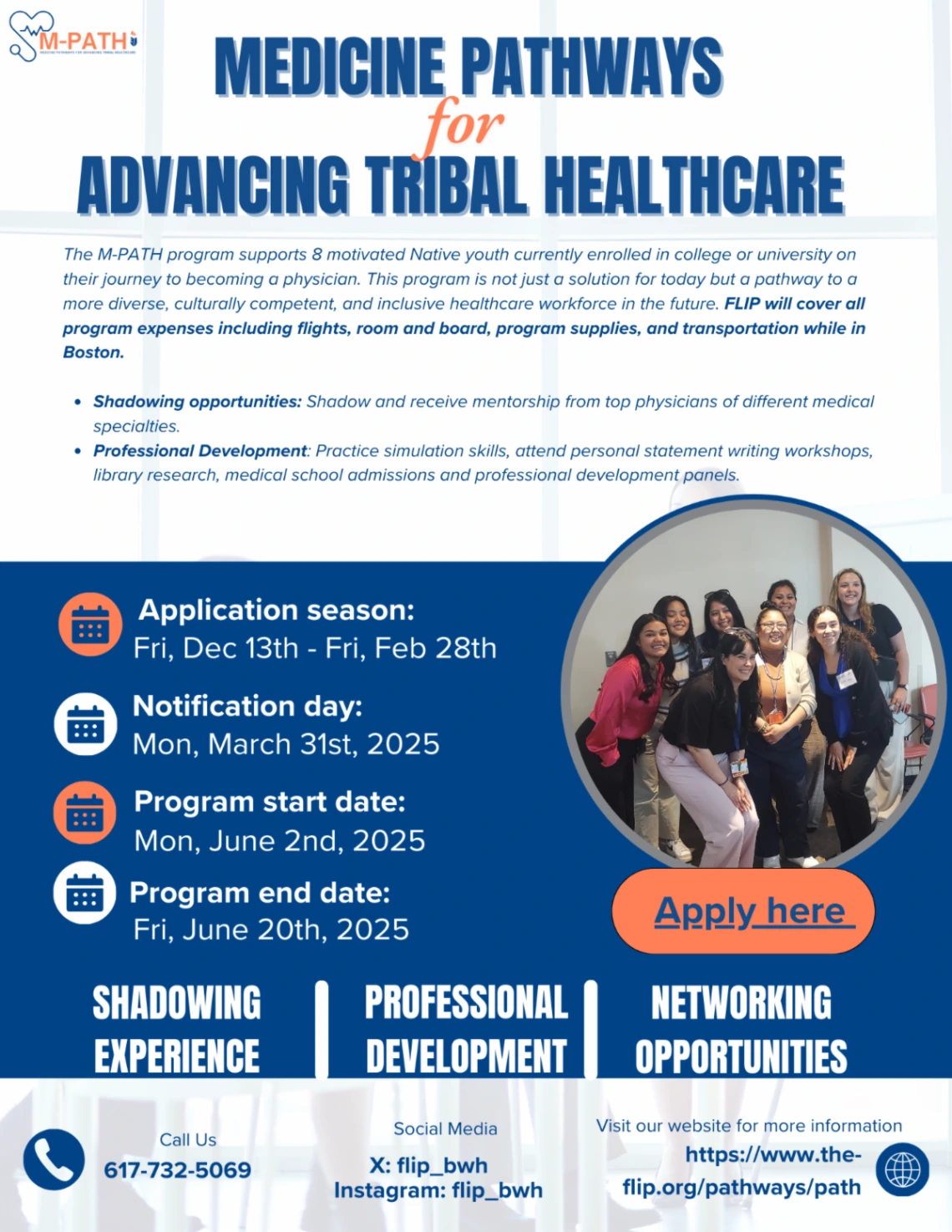 Medicine Pathways for Advancing Tribal Healthcare (M-PATH) application season December 13th 2024 until February 28th 2025 