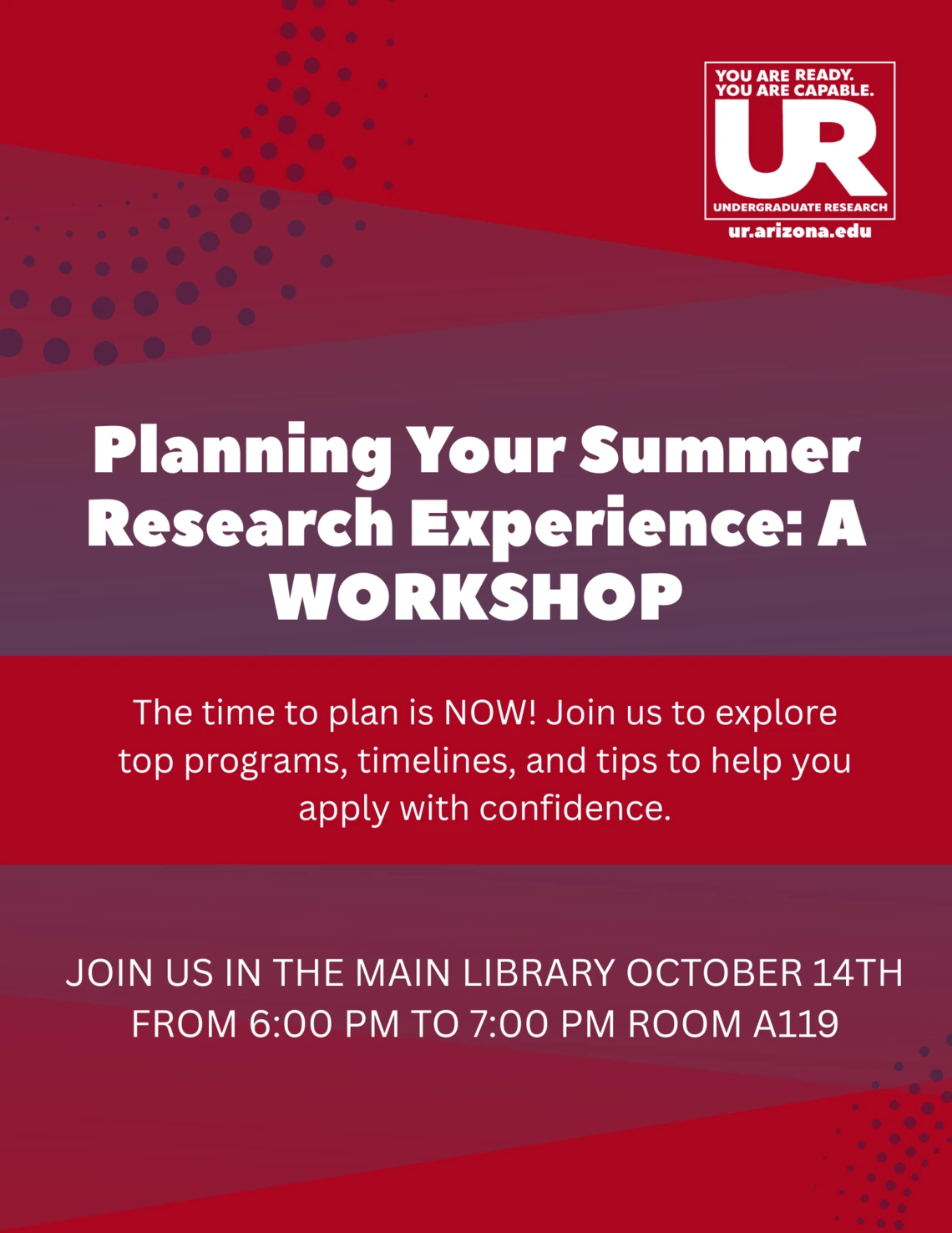 Planning Your Summer Research Experience: A Workshop