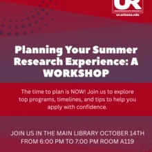 Planning Your Summer Research Experience: A Workshop